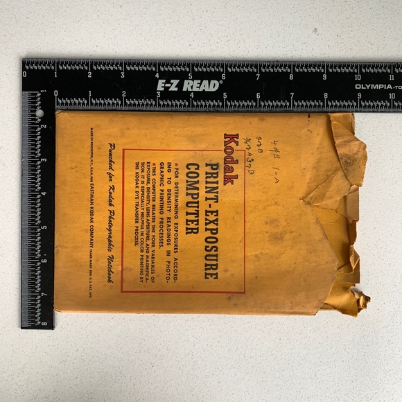 Kodak Print-Exposure Computer Dial Reference Card, In Original Envelope Sleeve - Picture 4 of 5